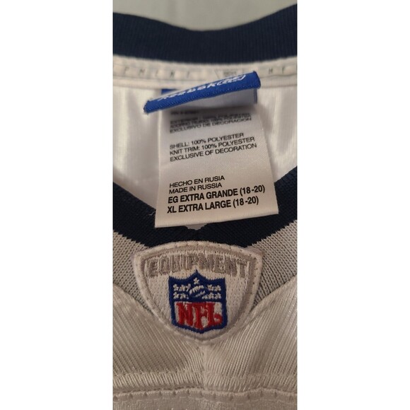 Tom Brady New England Patriots Jersey BOYS KIDS XL 18/20 VTG Reebok Youth White - Picture 3 of 8